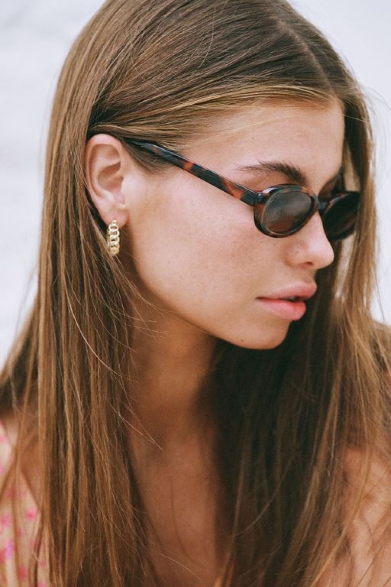 Cotton On Ophelia Oval Women\'s Sunglasses Tort | TAyHZNE1h1K