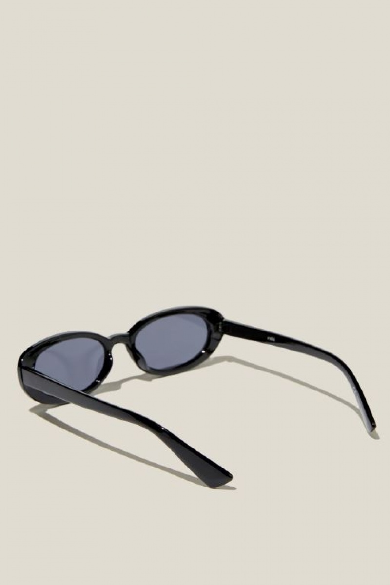 Cotton On Ophelia Oval Women's Sunglasses Black | 2CcixCGq0Fy
