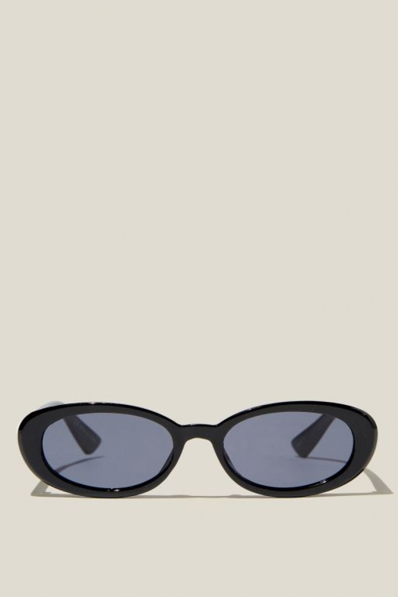 Cotton On Ophelia Oval Women\'s Sunglasses Black | 2CcixCGq0Fy