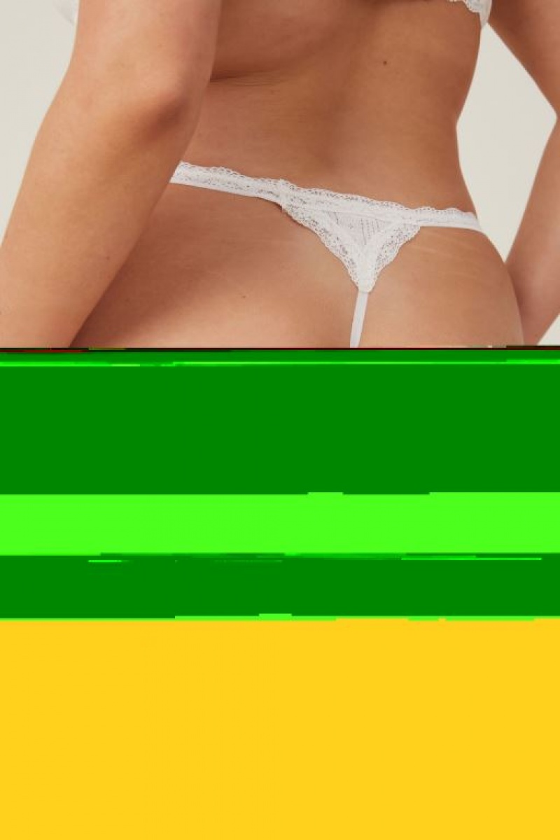 Cotton On Organic Cotton Lace Brief Women's Thong Butterscotch | OQHD5aD58Os