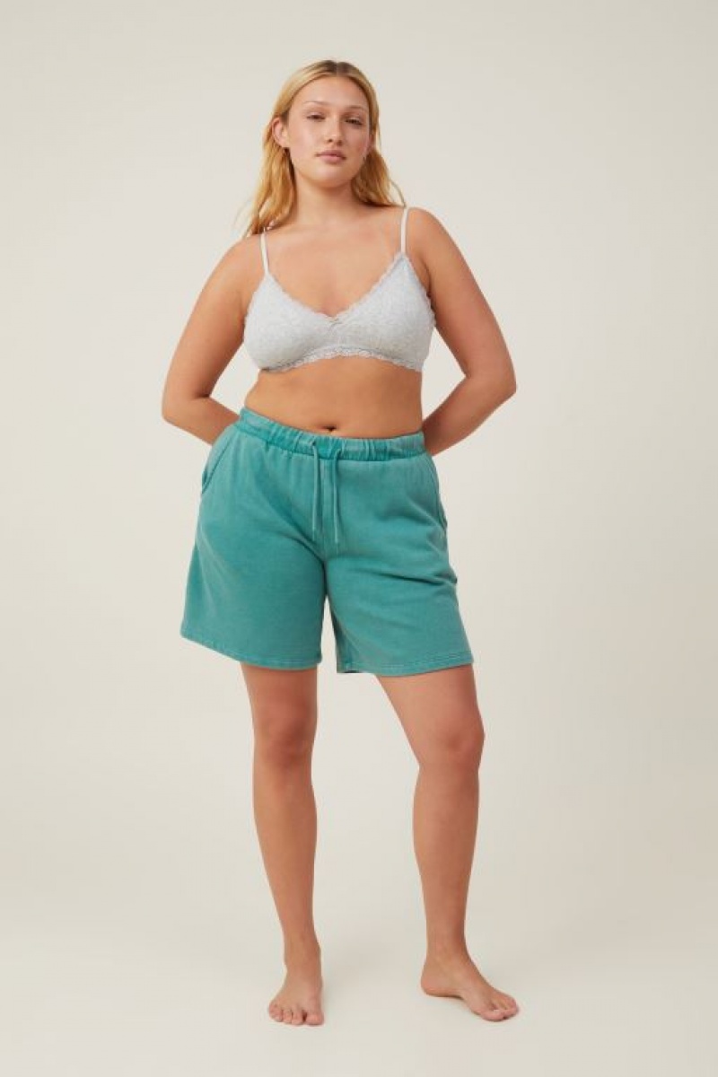 Cotton On Organic Cotton Lace Triangle Padded Women's Bralette Grey | er9AiLsdVbE