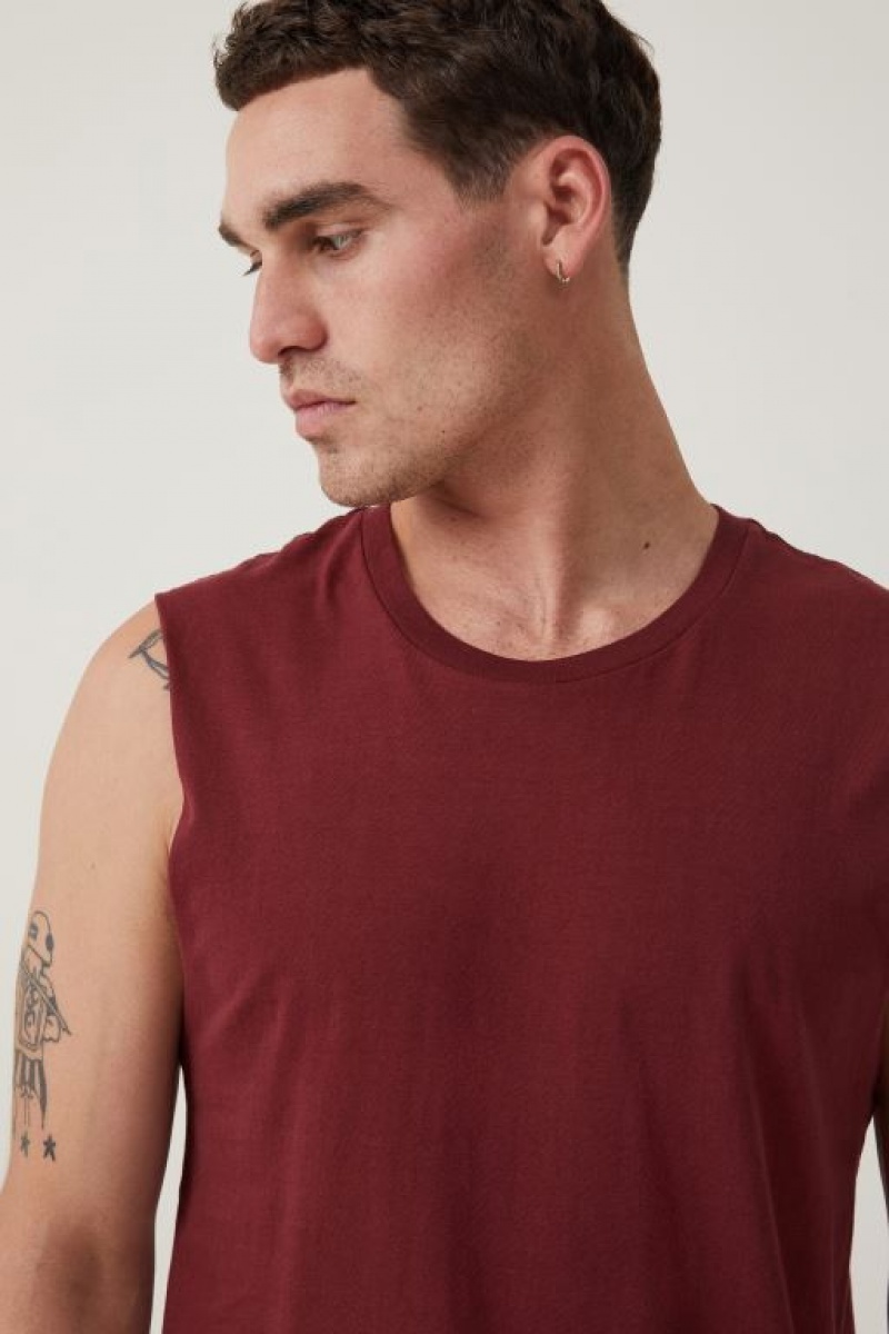 Cotton On Organic Muscle Men's Tanks Dark | BGN2uEduNq3