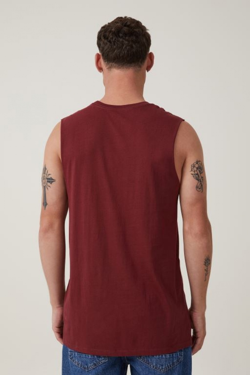 Cotton On Organic Muscle Men's Tanks Dark | BGN2uEduNq3