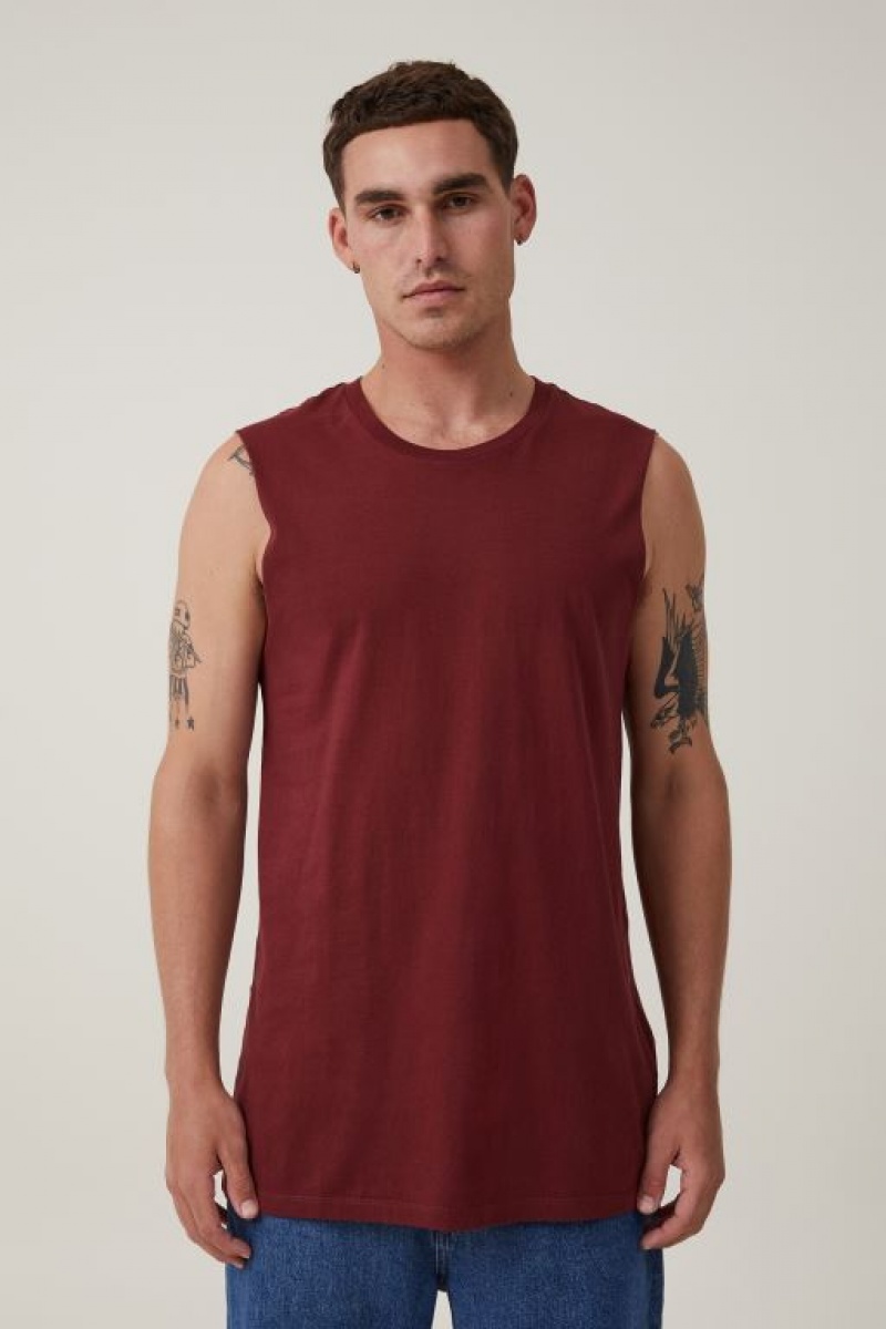 Cotton On Organic Muscle Men\'s Tanks Dark | BGN2uEduNq3