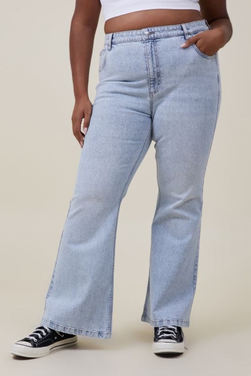 Cotton On Original Flare Jean Women's Pants Blue | rGlCDte7w6n