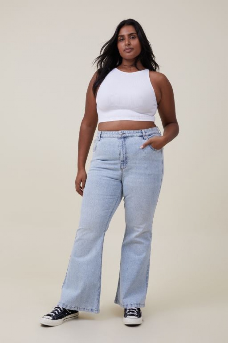 Cotton On Original Flare Jean Women's Pants Blue | rGlCDte7w6n