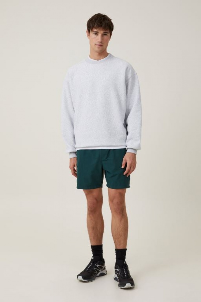Cotton On Oversized Crew Sweater Men's Jumpers Grey | YV6LBzQc856