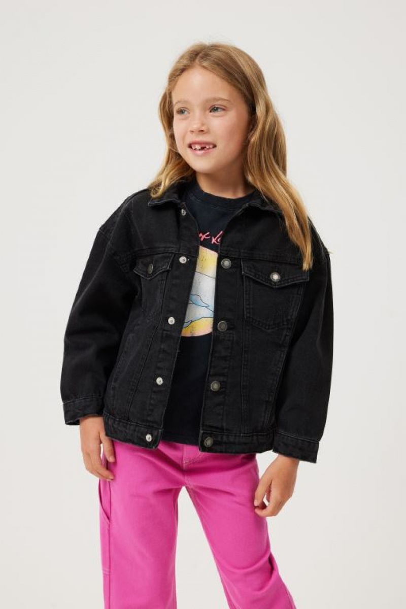 Cotton On Oversized Denim Boys\' Jackets Black | QFyVRhXxUUx