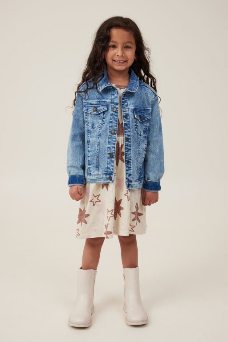 Cotton On Oversized Denim Boys' Jackets Blue | oNpBk3NfOOX