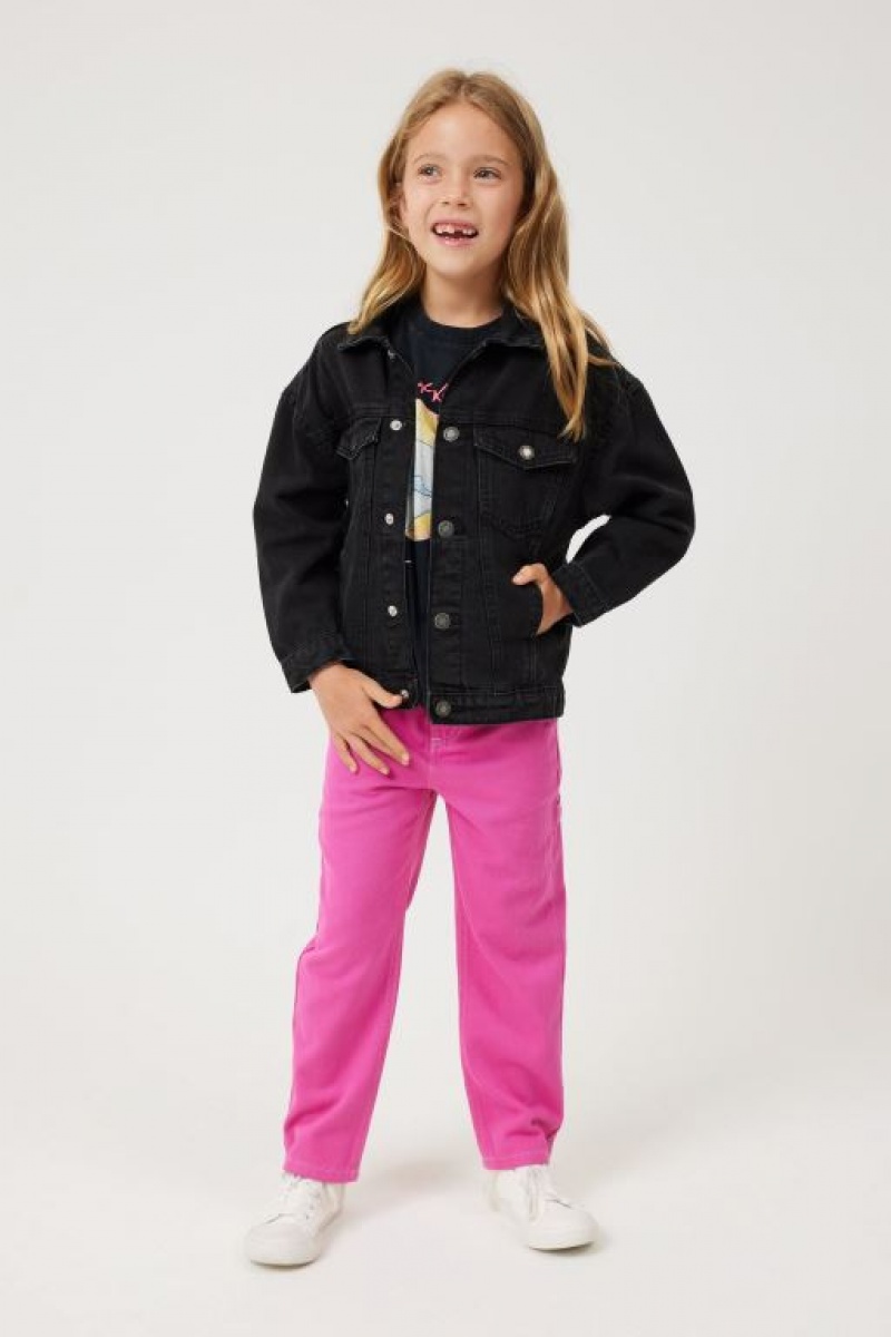 Cotton On Oversized Denim Girls' Jackets Black | 3NoauOJEqSg
