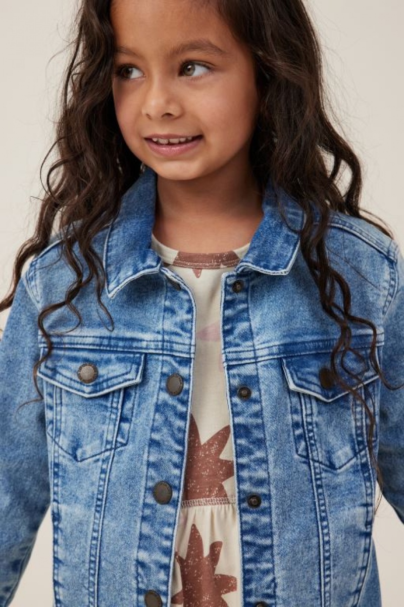 Cotton On Oversized Denim Girls' Jackets Blue | 8AkavbPZzeh