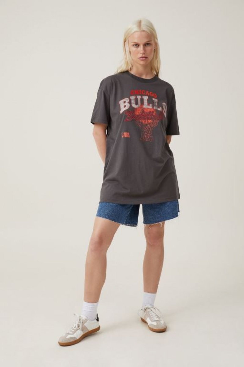 Cotton On Oversized Fit Nba License Women's Graphic T-Shirts Lcn | ykrUh7WW71u