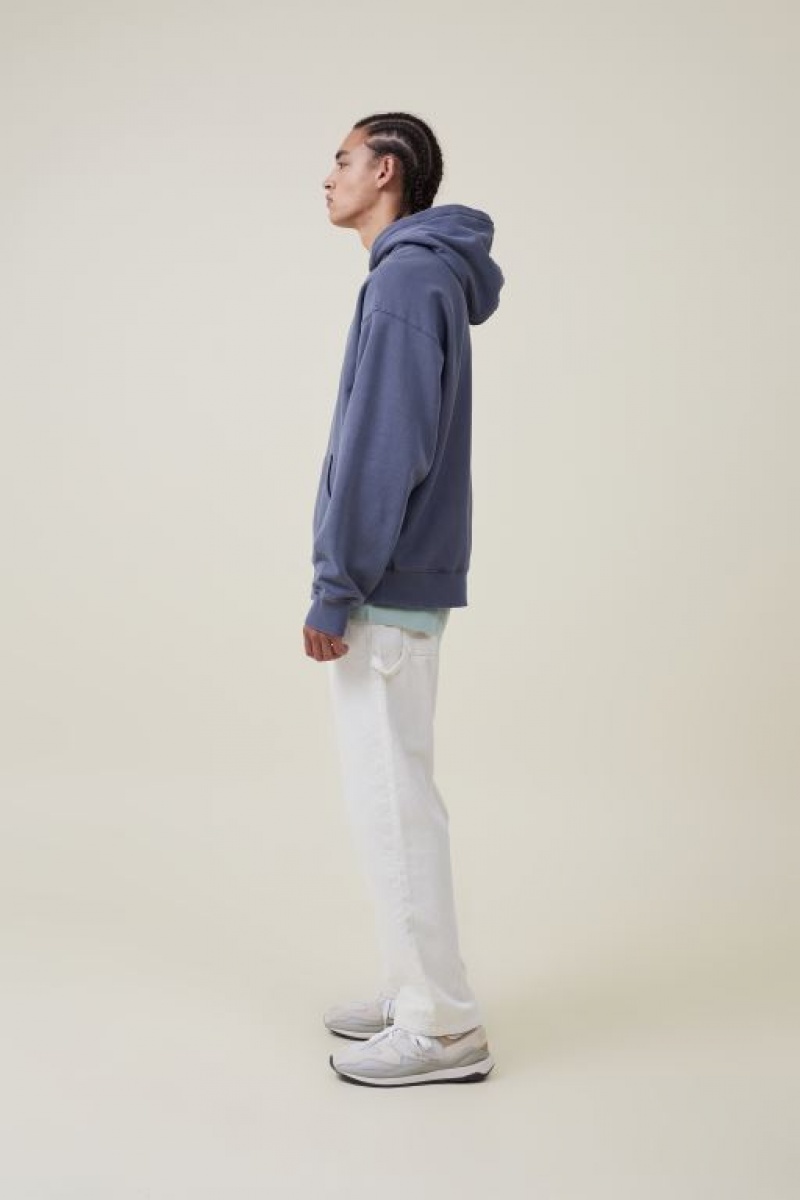 Cotton On Oversized Hoodie Men's Jumpers Blue | KJdLLwJgfLM