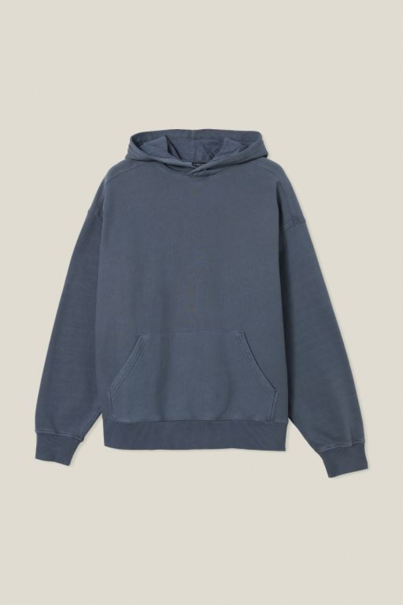 Cotton On Oversized Hoodie Men's Jumpers Blue | KJdLLwJgfLM