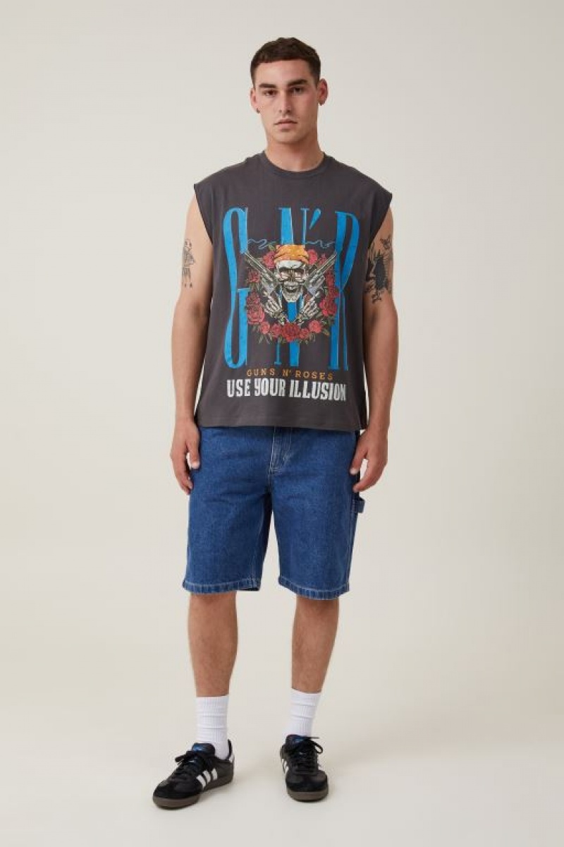 Cotton On Oversized License Muscle Men's Graphic T-Shirts Lcn | wjID2AlMmgv