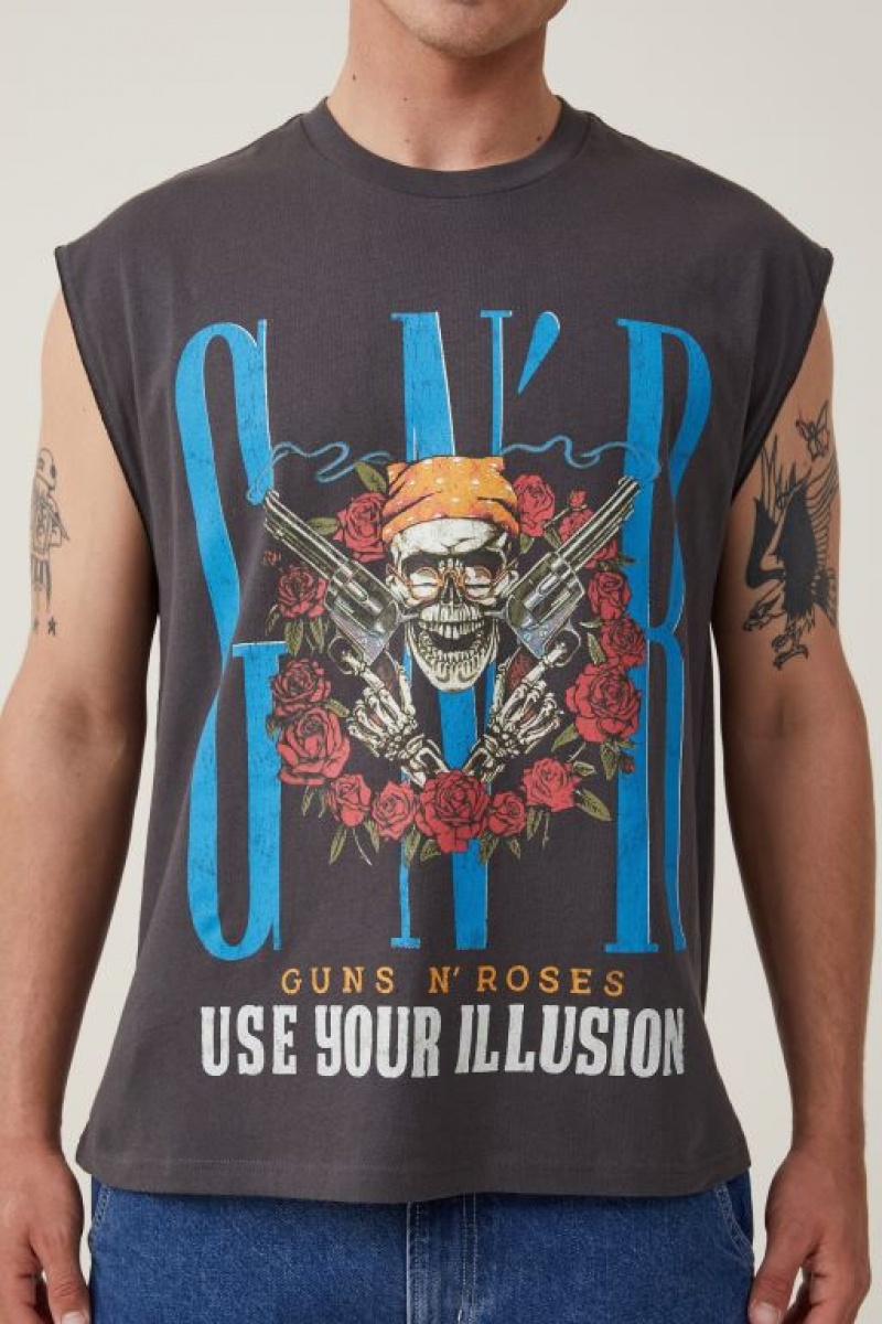 Cotton On Oversized License Muscle Men's Graphic T-Shirts Lcn | wjID2AlMmgv
