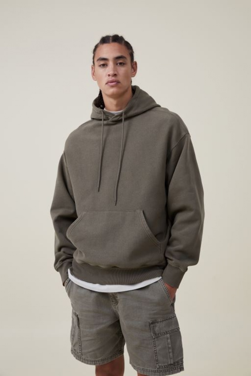 Cotton On Oversized Men's Hoodie Military | RhXkUvtQ6JO