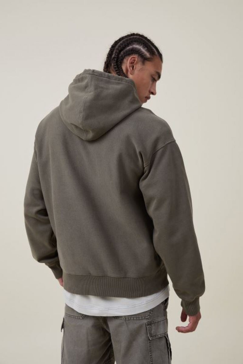 Cotton On Oversized Men's Hoodie Military | RhXkUvtQ6JO
