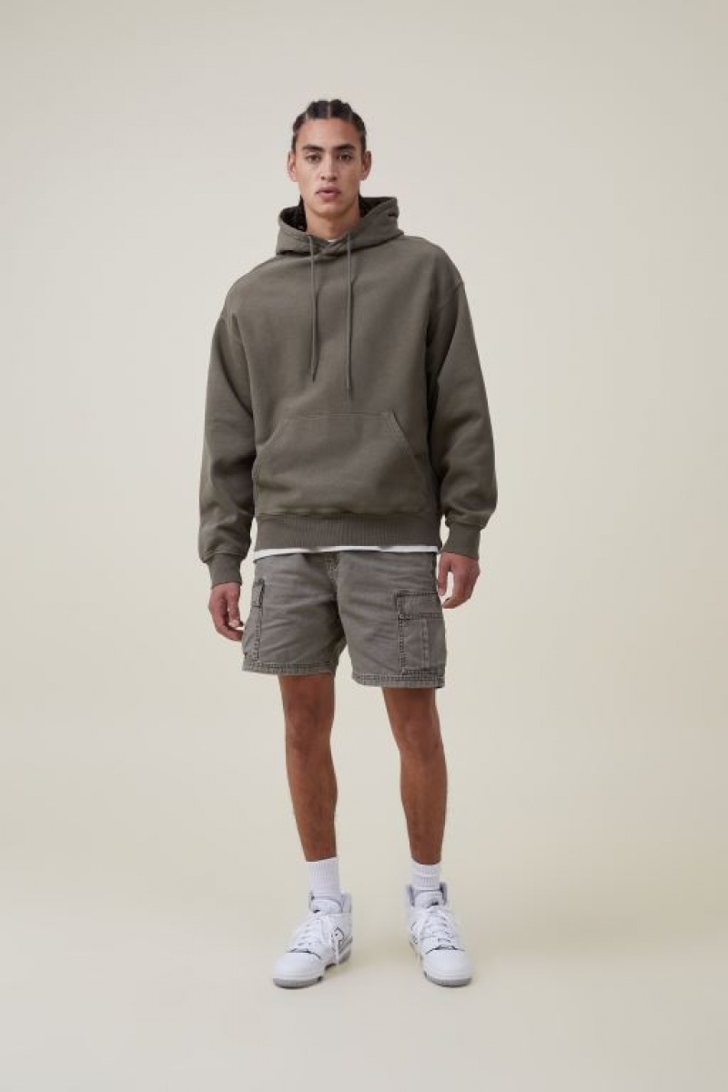 Cotton On Oversized Men's Hoodie Military | RhXkUvtQ6JO
