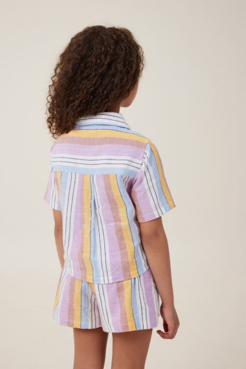 Cotton On Paisley Resort Shirt Girls' T Shirts Stripes | kG9U65UIcqI
