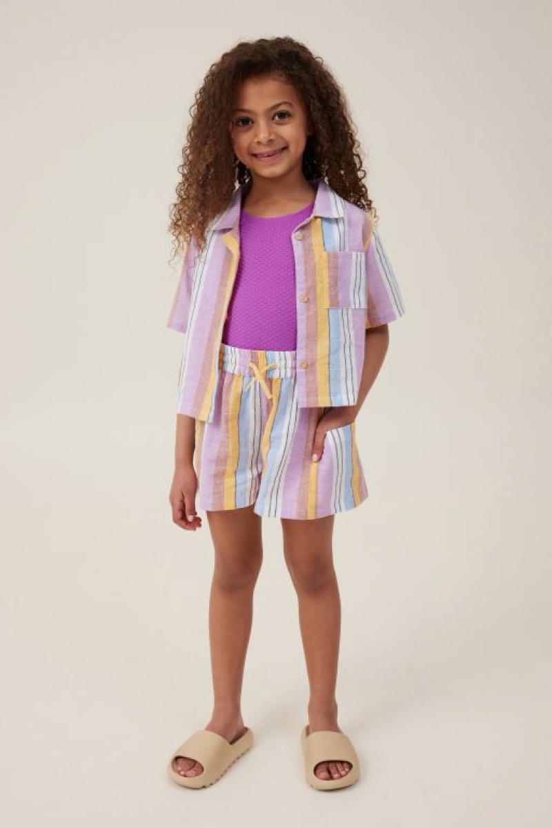 Cotton On Paisley Resort Shirt Girls' T Shirts Stripes | kG9U65UIcqI