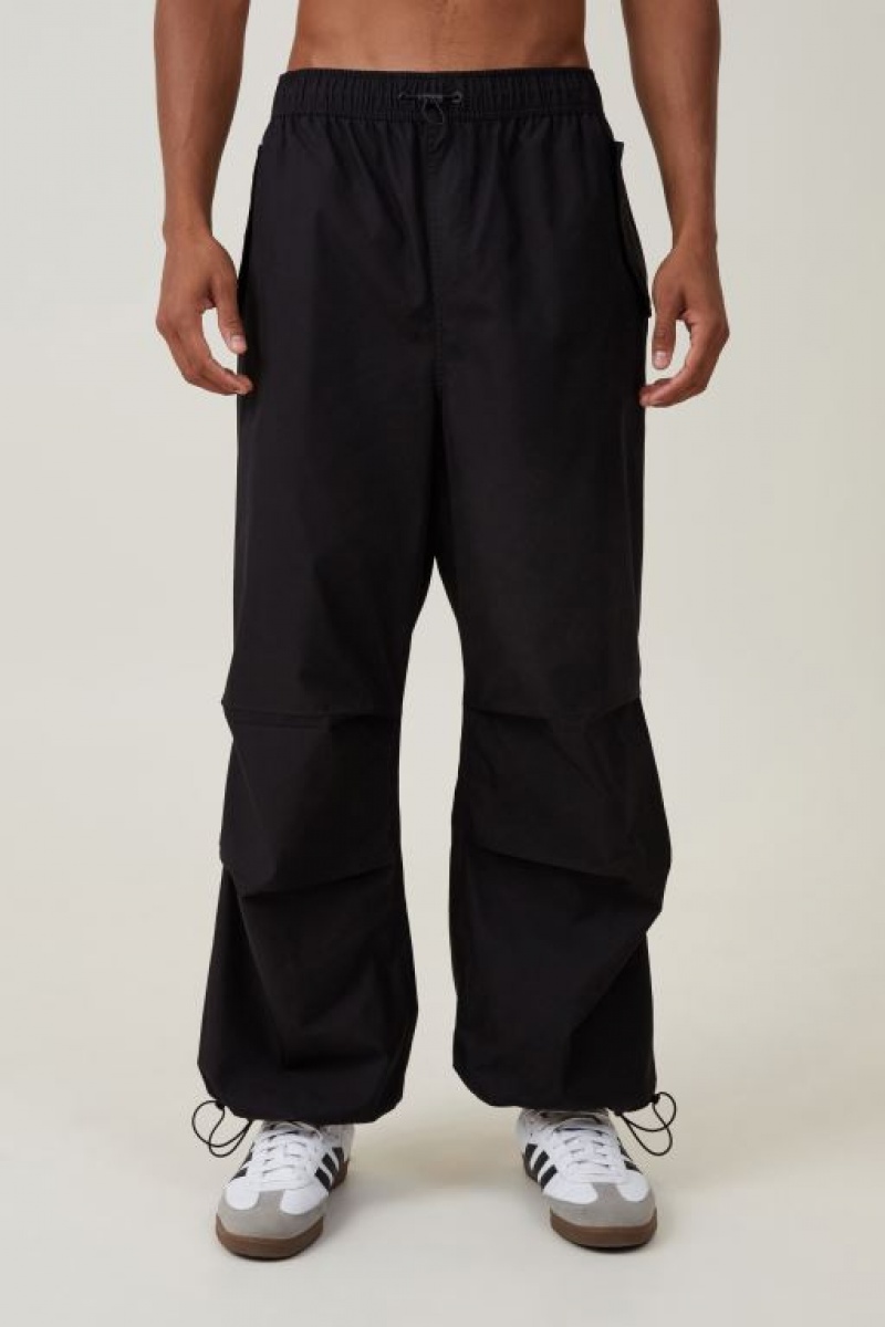 Cotton On Parachute Field Men's Pants Black | X10Er8PXEed