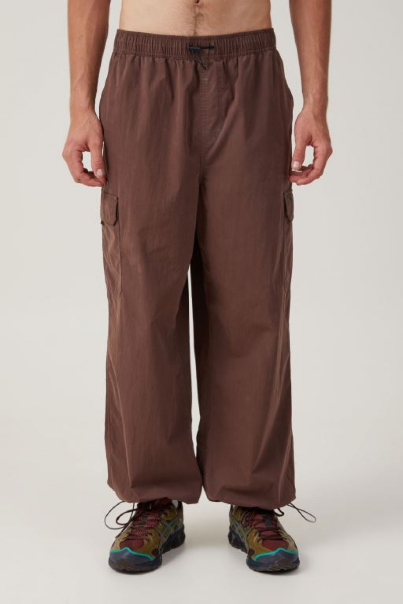 Cotton On Parachute Field Men's Pants Chocolate | Z2ejjaU1bTM