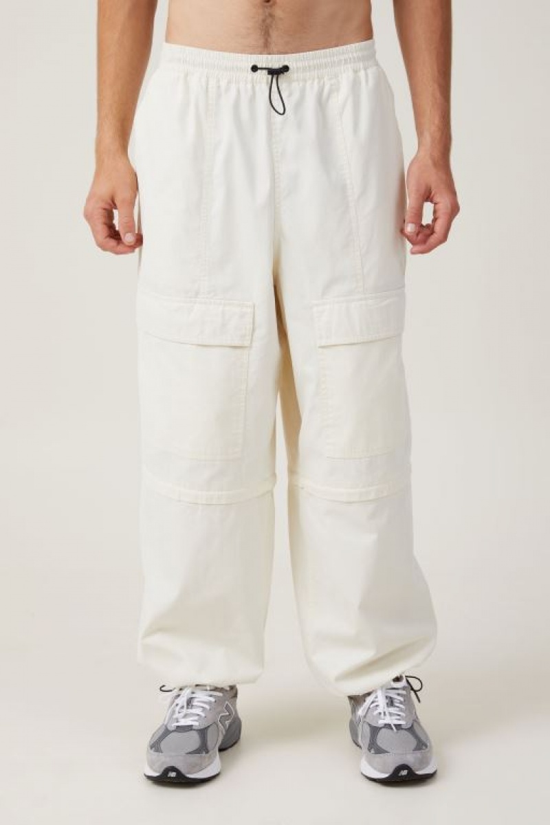 Cotton On Parachute Super Baggy Men's Pants Ecru | DO0Iibq2Cfp