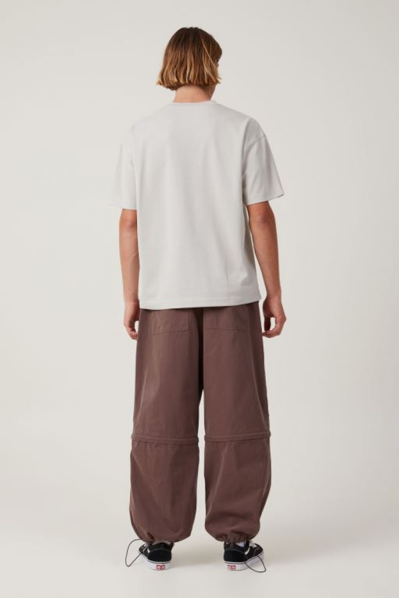 Cotton On Parachute Super Baggy Men's Pants Chocolate | QBEkaOWCyZp