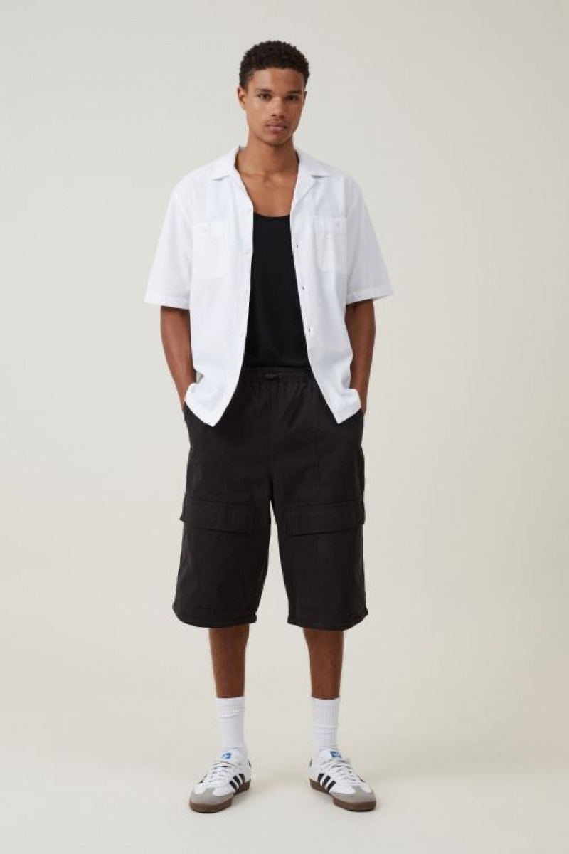Cotton On Parachute Super Baggy Men's Pants Black | bS93i2APFpg