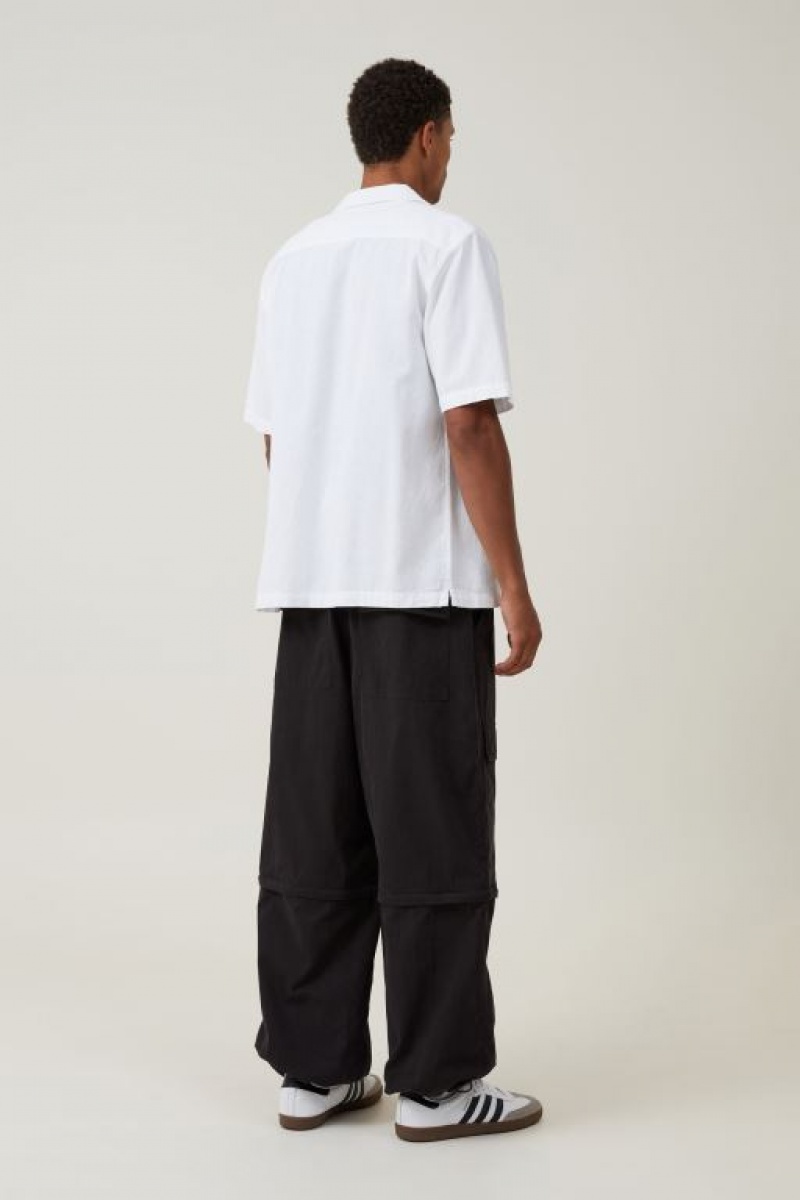 Cotton On Parachute Super Baggy Men's Pants Black | bS93i2APFpg