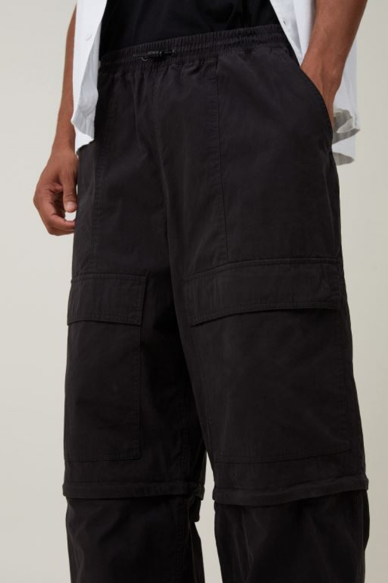 Cotton On Parachute Super Baggy Men's Pants Black | bS93i2APFpg