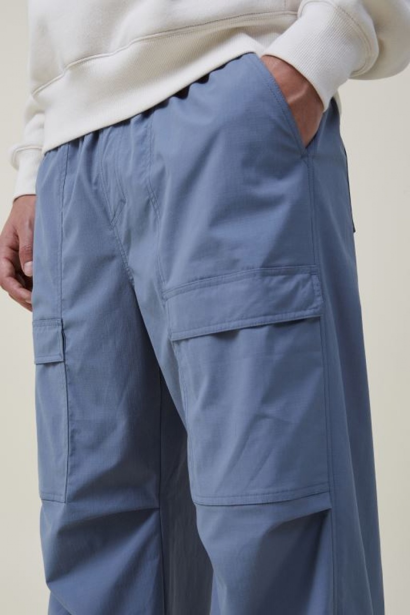 Cotton On Parachute Utility Men's Pants Petrol | 1RXhE6JeQbn