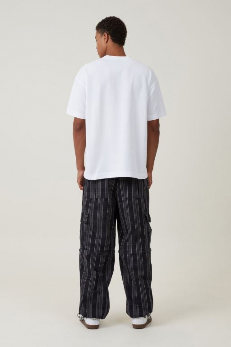 Cotton On Parachute Zip Off Men's Pants Black | FuNe7TVpKFe