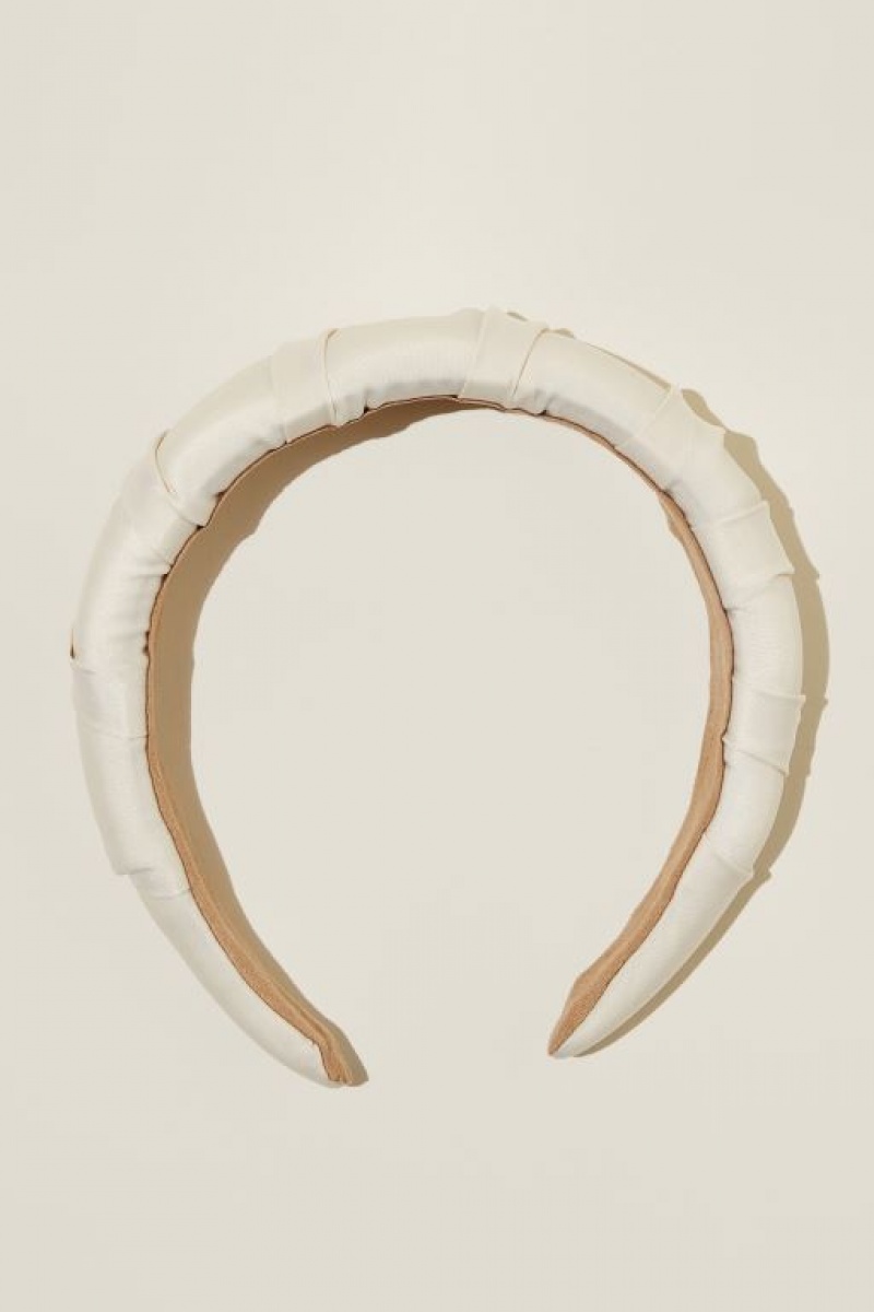 Cotton On Paris Padded Headband Women's Hair Accessories Ecru | CqExZlbOfgH