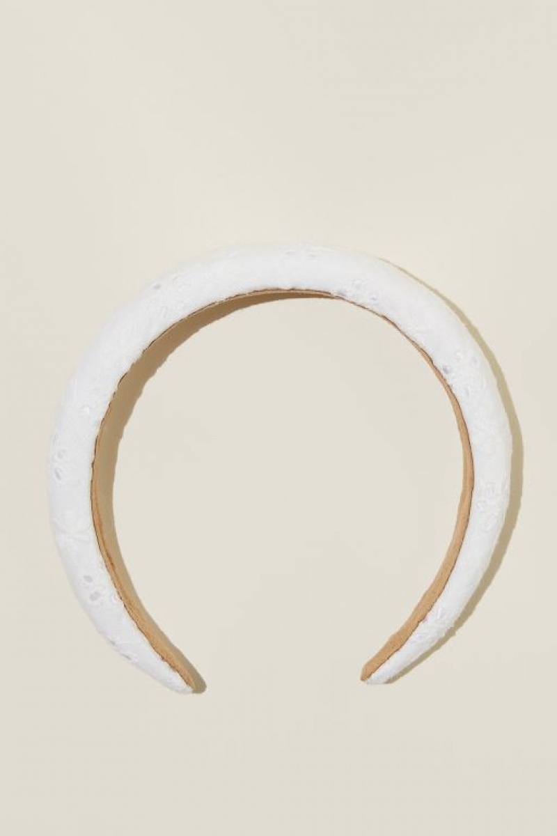 Cotton On Paris Padded Headband Women's Hair Accessories White | EnHAOigW1fW
