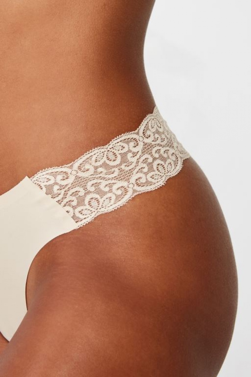 Cotton On Party Pants Seamless Brief Women's Thong Frappe | fBpfWce1Bik