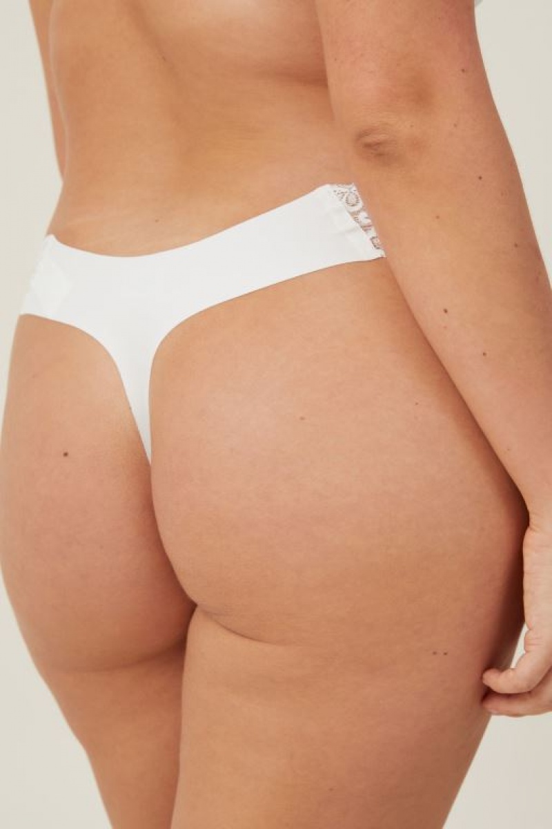 Cotton On Party Pants Seamless Brief Women's Thong Cream | gF7aeiCM7qD