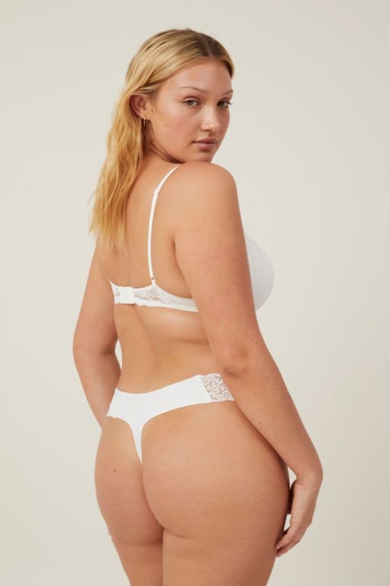 Cotton On Party Pants Seamless Brief Women's Thong Cream | gF7aeiCM7qD