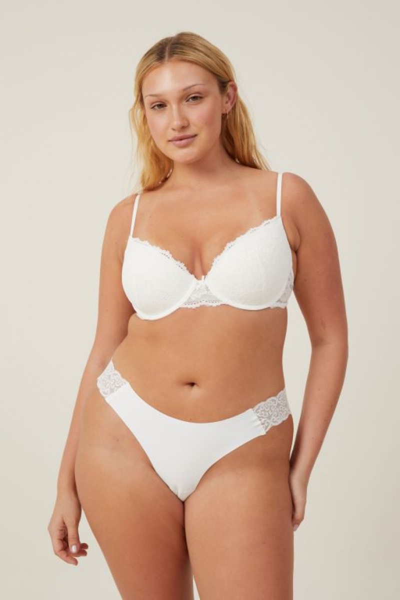 Cotton On Party Pants Seamless Brief Women's Thong Cream | gF7aeiCM7qD