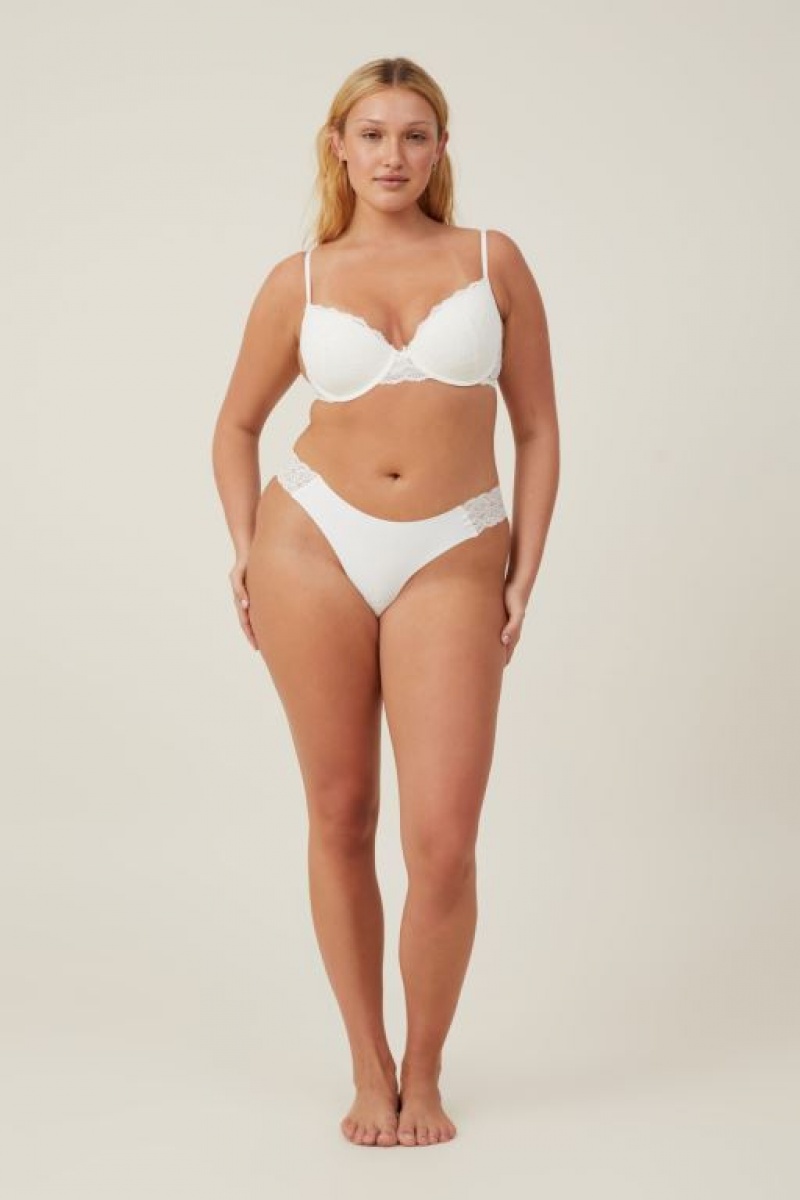 Cotton On Party Pants Seamless Brief Women\'s Thong Cream | gF7aeiCM7qD