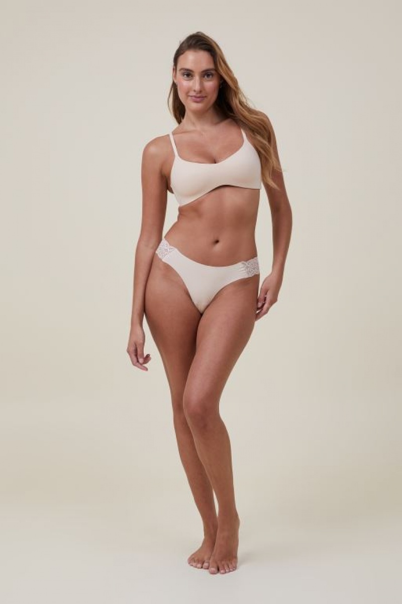 Cotton On Party Pants Seamless Brief Women\'s Thong Frappe | atW7WCTrhwd