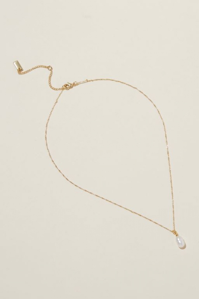 Cotton On Pendant Necklace Women\'s Jewellery Gold | a4VoTs29CLL