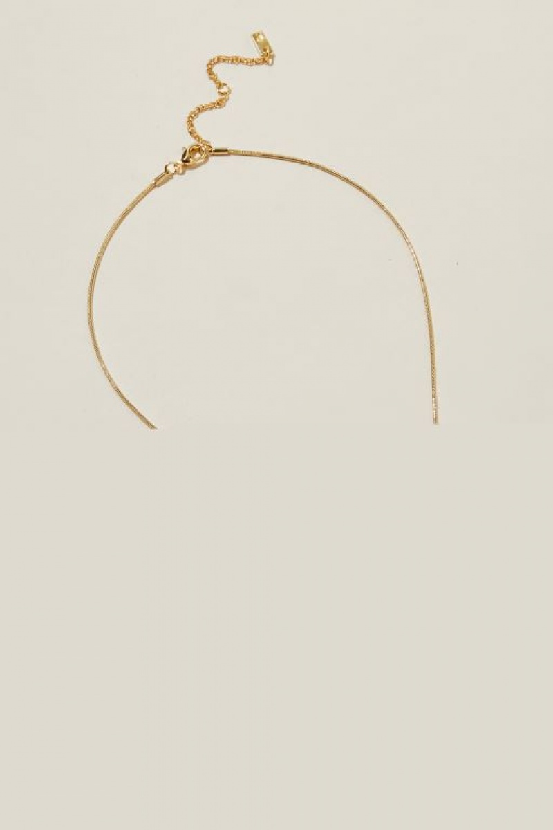 Cotton On Pendant Necklace Women\'s Jewellery Gold | qlZvqWOOPgr