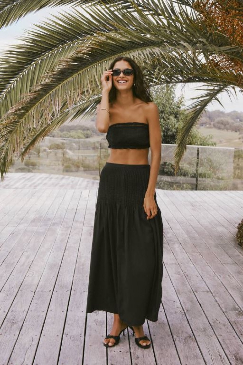 Cotton On Pia Pin Tuck Women's Cami Black | I8eLRk3IApY