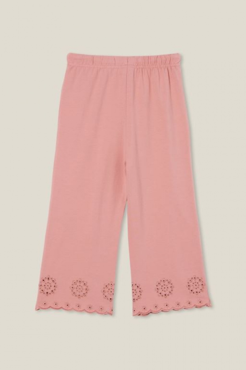 Cotton On Piper Broderie Girls' Pants Clay | n5w7i5JRscb