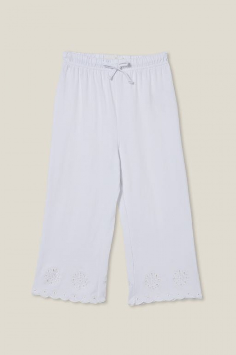 Cotton On Piper Broderie Girls\' Pants White | lmwHnQvGhPZ