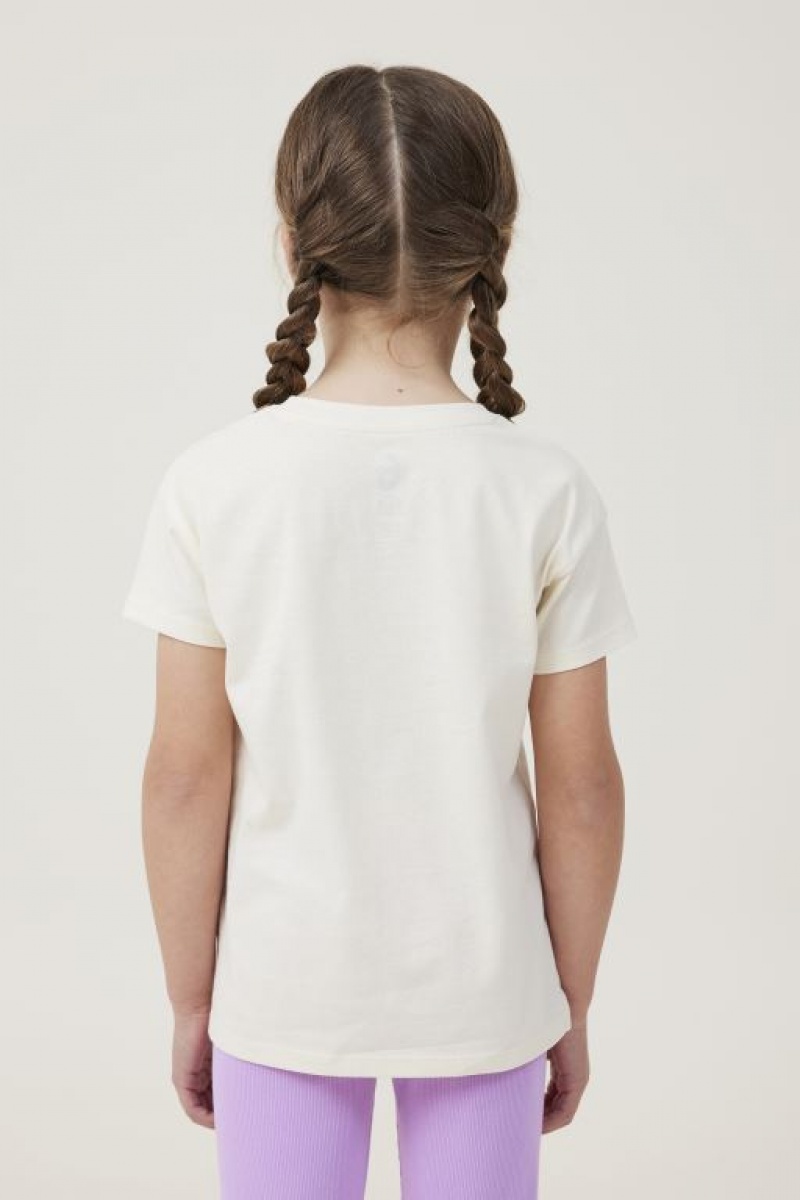 Cotton On Pippy Short Sleeve Girls' T Shirts Light Yellow | 7n1eqa4SrNb