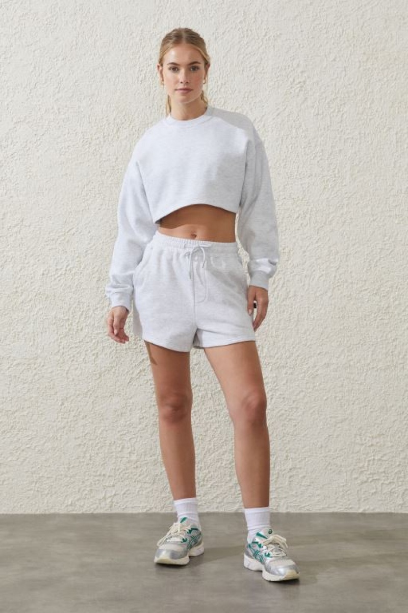 Cotton On Plush Cropped Shrug Women's Jumpers Grey | RG2qgplIhoJ