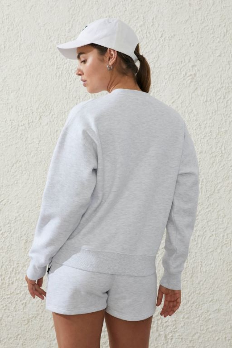 Cotton On Plush Essential Crew Women's Jumpers Grey | nhzXFiXoRTZ